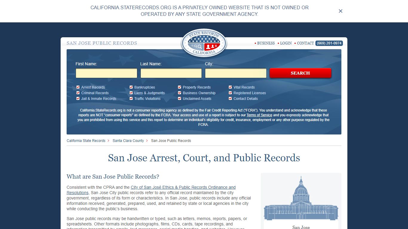 San Jose Arrest and Public Records | California ...