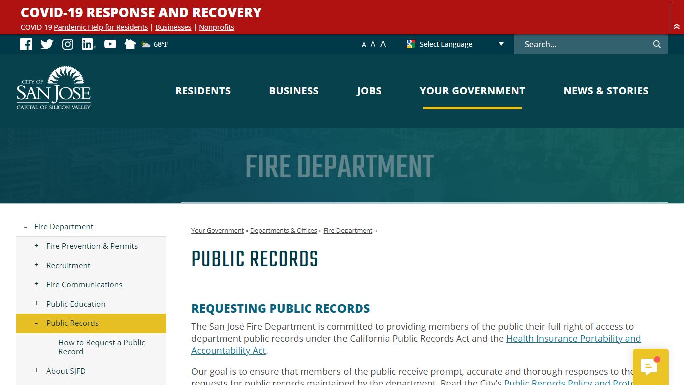 Public Records | City of San Jose - San Jose, California