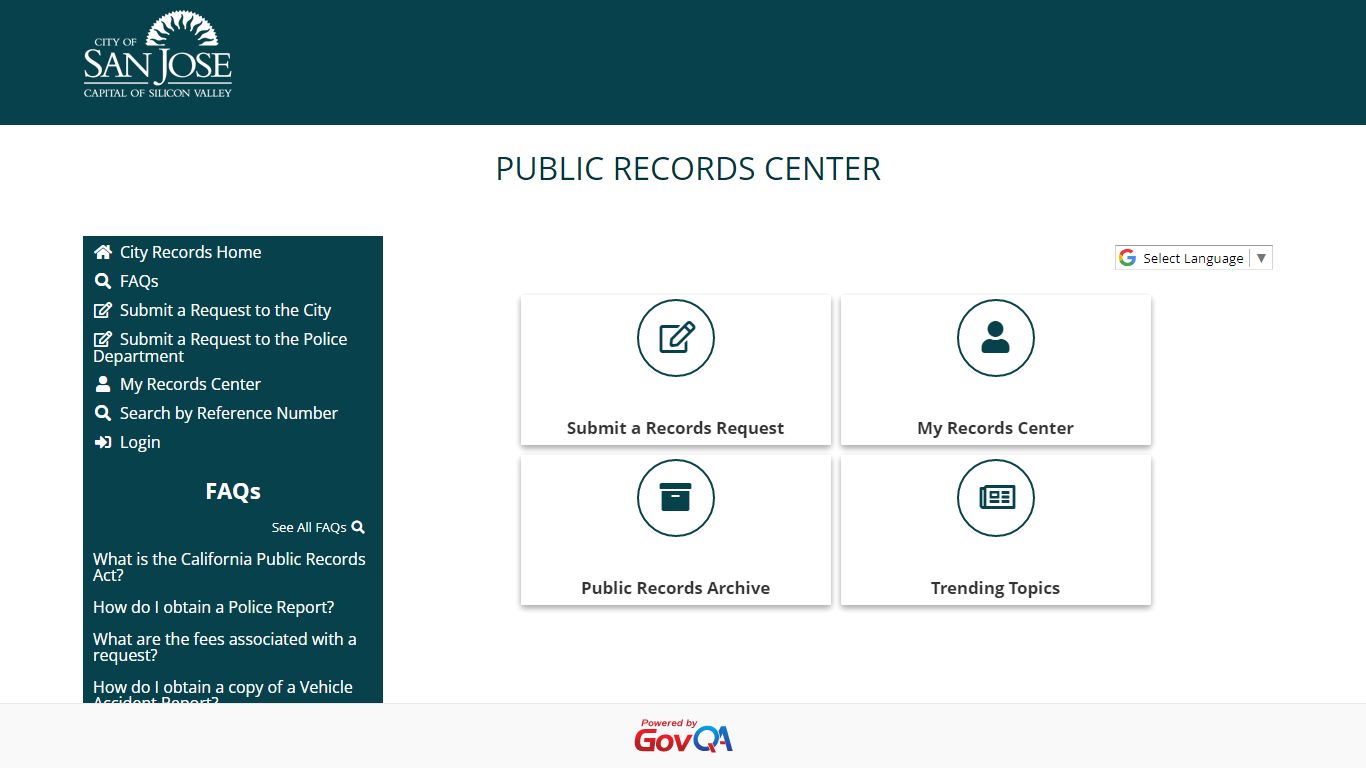 Request for Public Records | City of San Jose